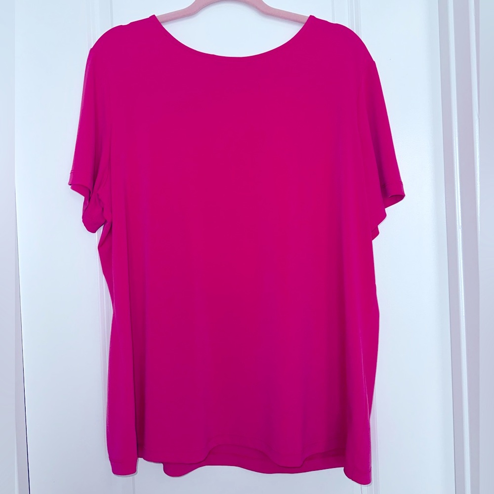 Susan Graver Fuschia Flouncy Shirt